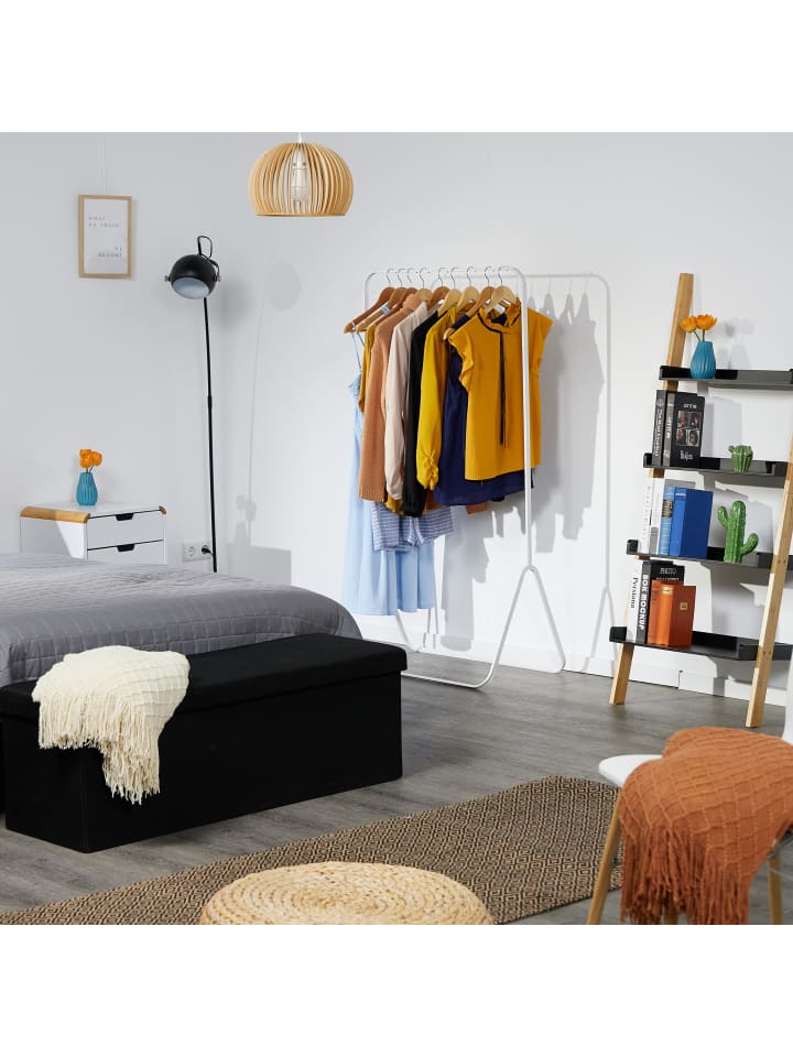 relaxdays Kleiderständer in Weiß - (B)80 x (H)146 x (T)44 cm günstig kaufen onesize