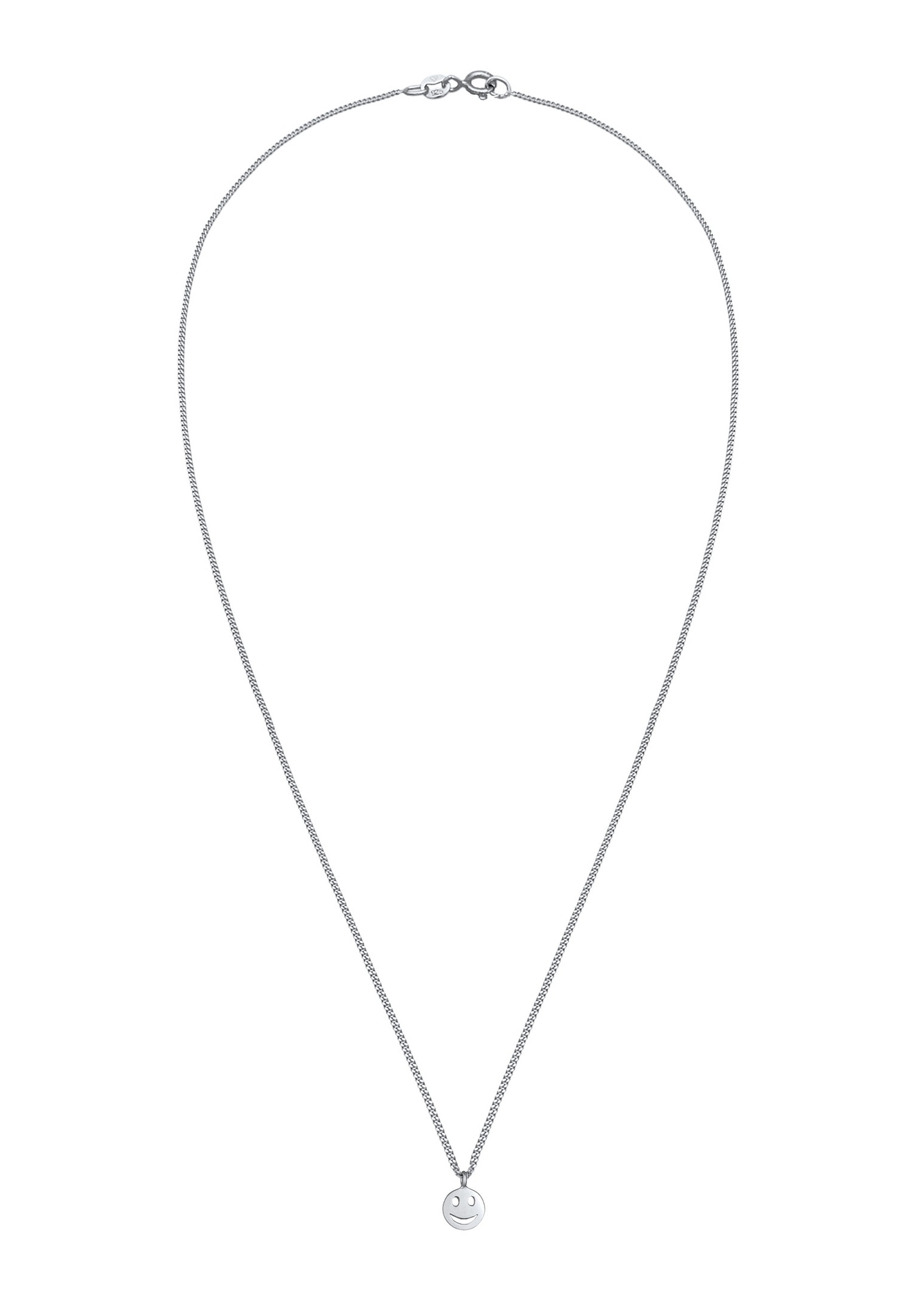 Elli Women's Face Pendant Plaque with Smiling Face in 925 Sterling Silver