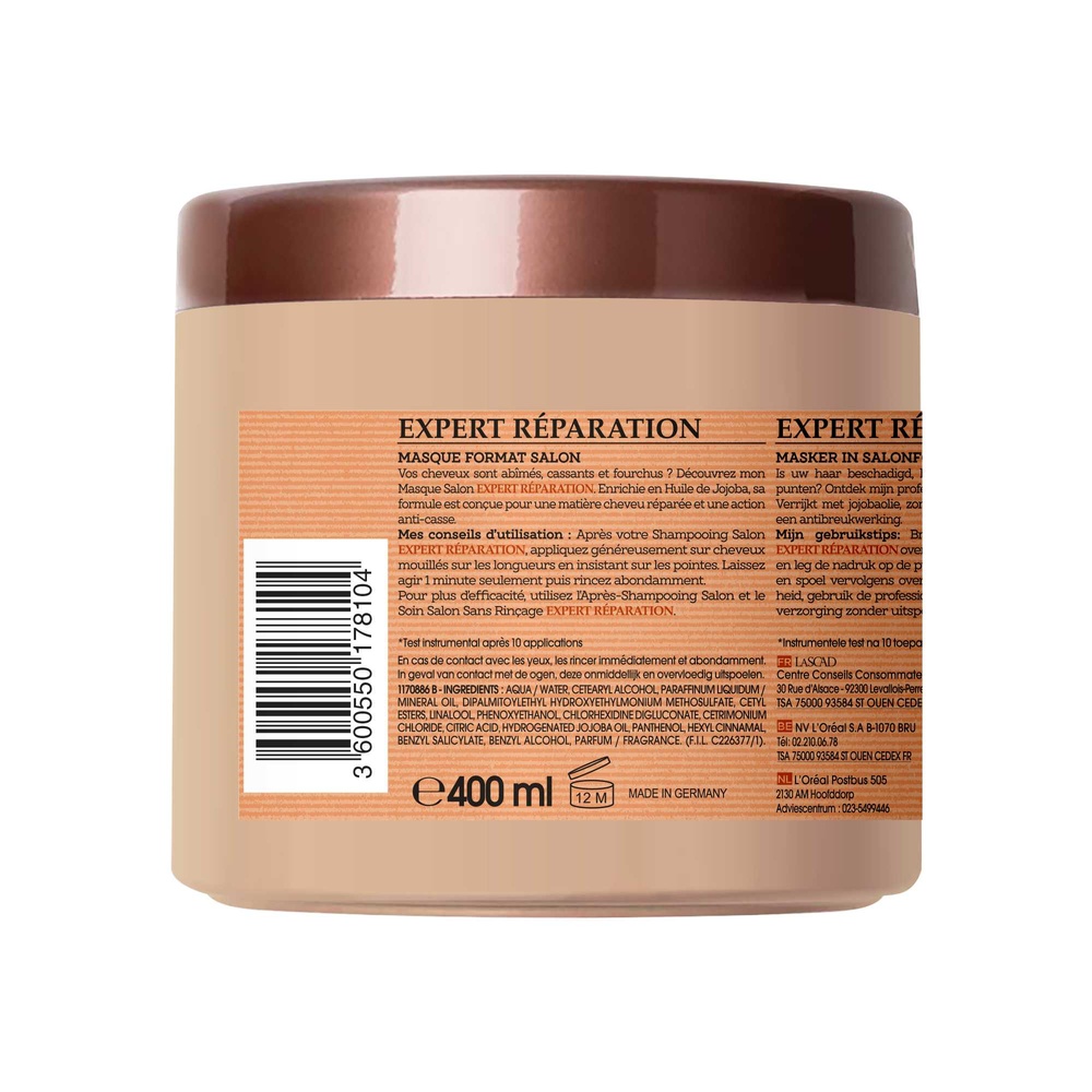 franck provost Expert Réparation Masque Capillaire Professionnel Réparation