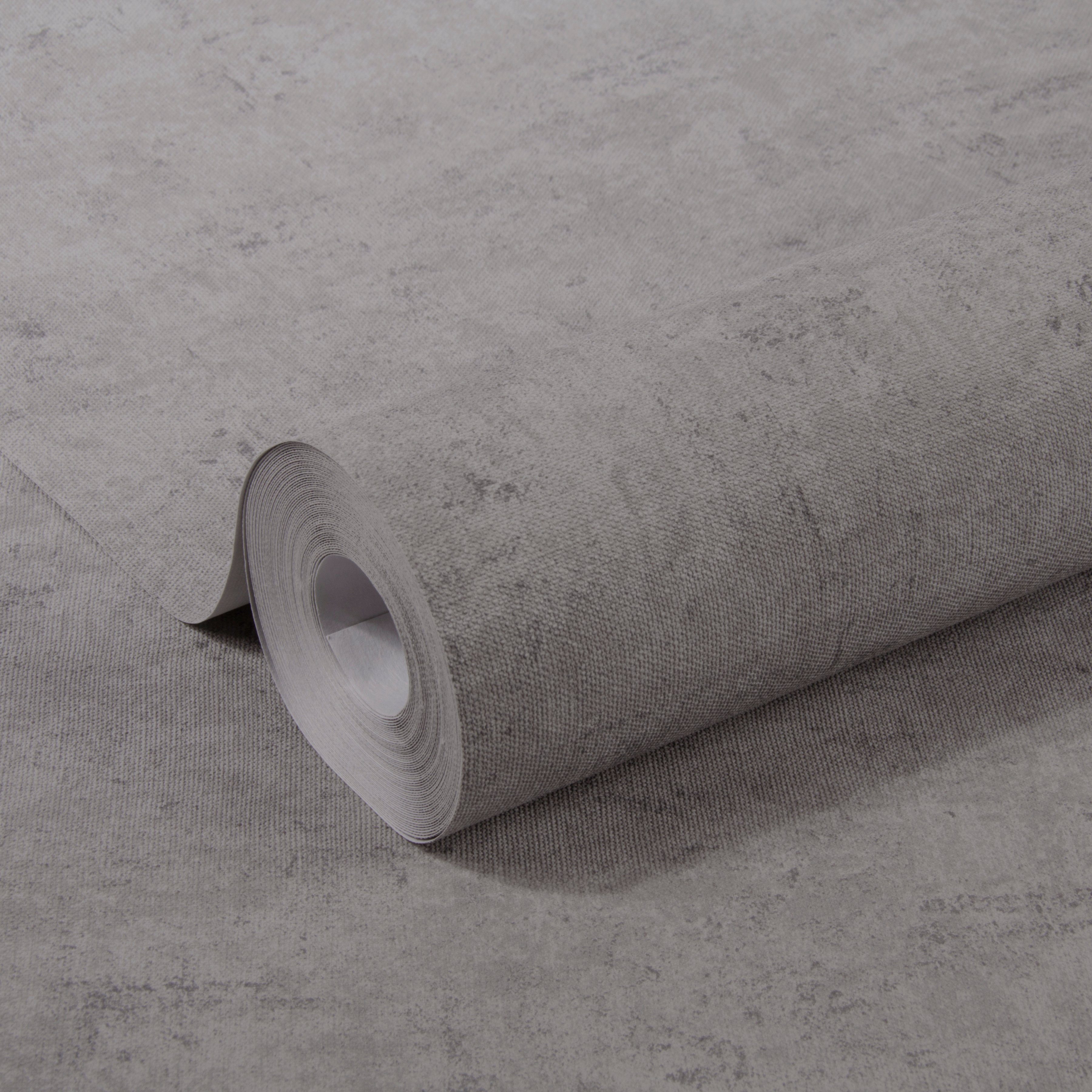WOW Vliestapete Linien Beton, Steinoptik, (1 St), Grau - 10m x 52cm