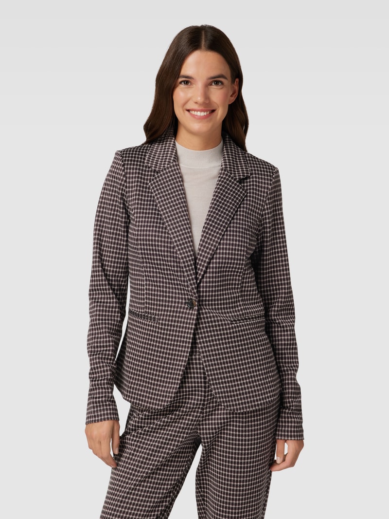 Blazer mit Karomuster Modell 'Kate' in bordeaux rot