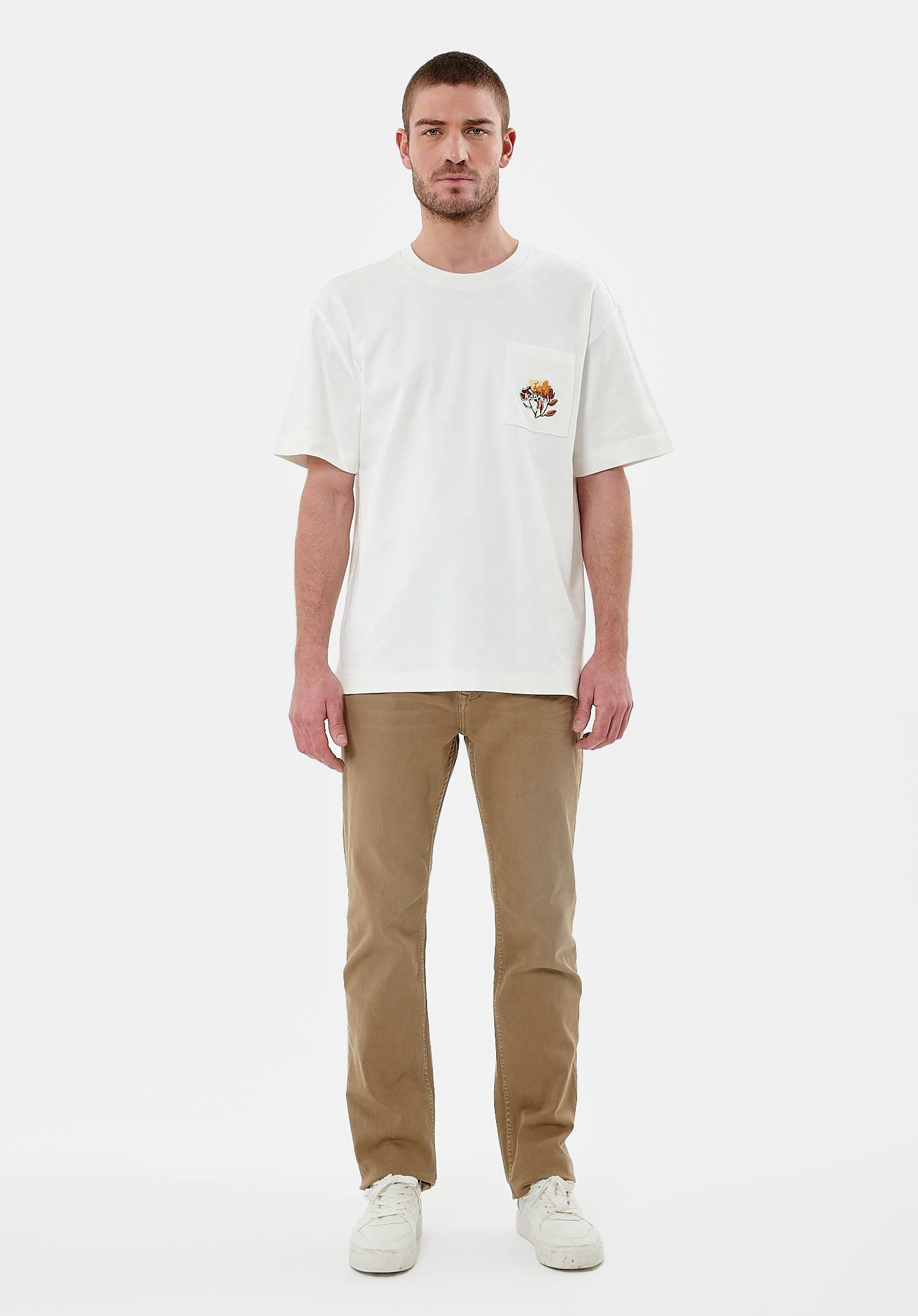 SMITH  T-shirt blanc Homme en 100% coton