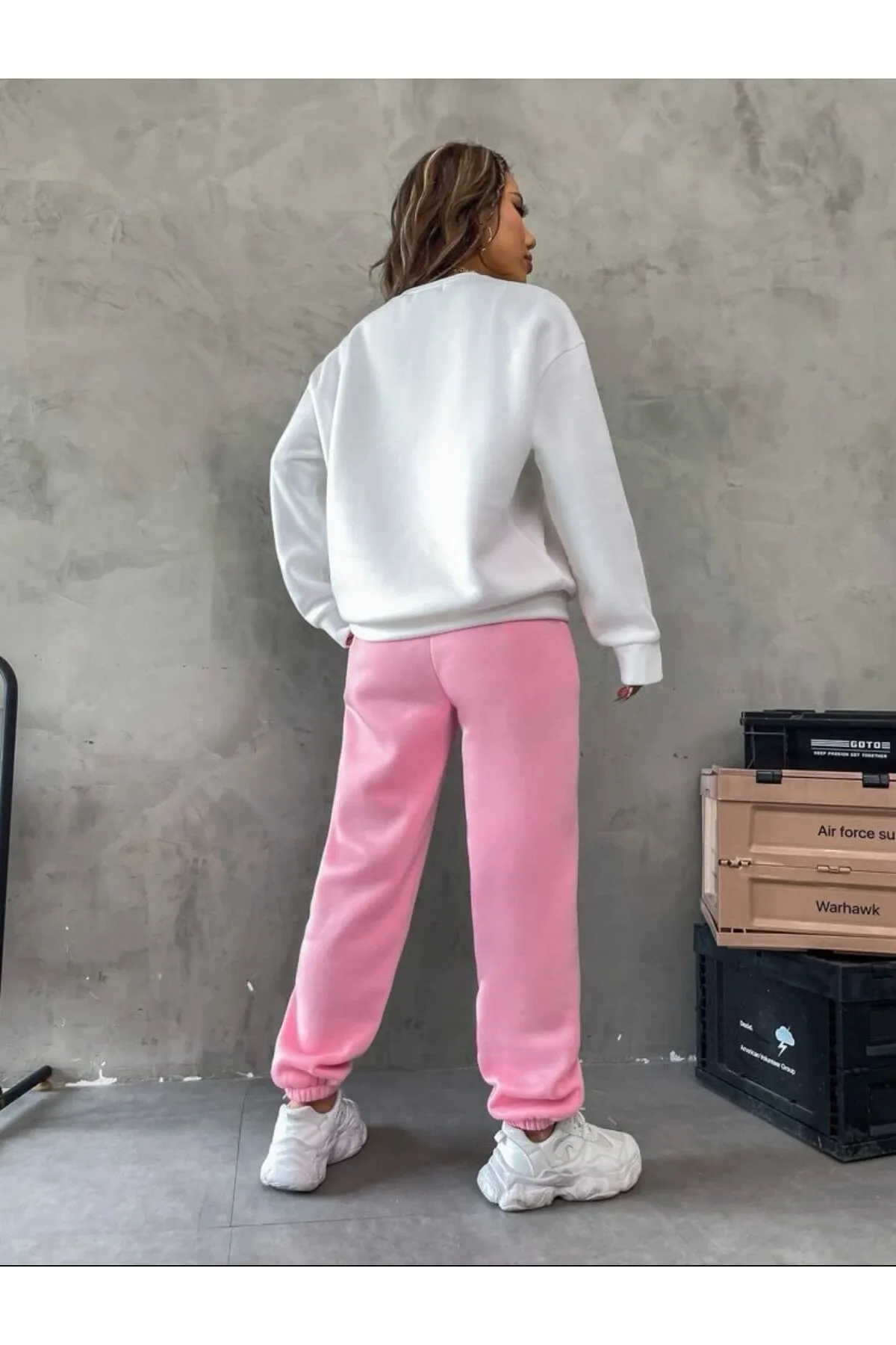 MOONBULL  Sport-Sweatsuit Set - Weiß - Regular Fit