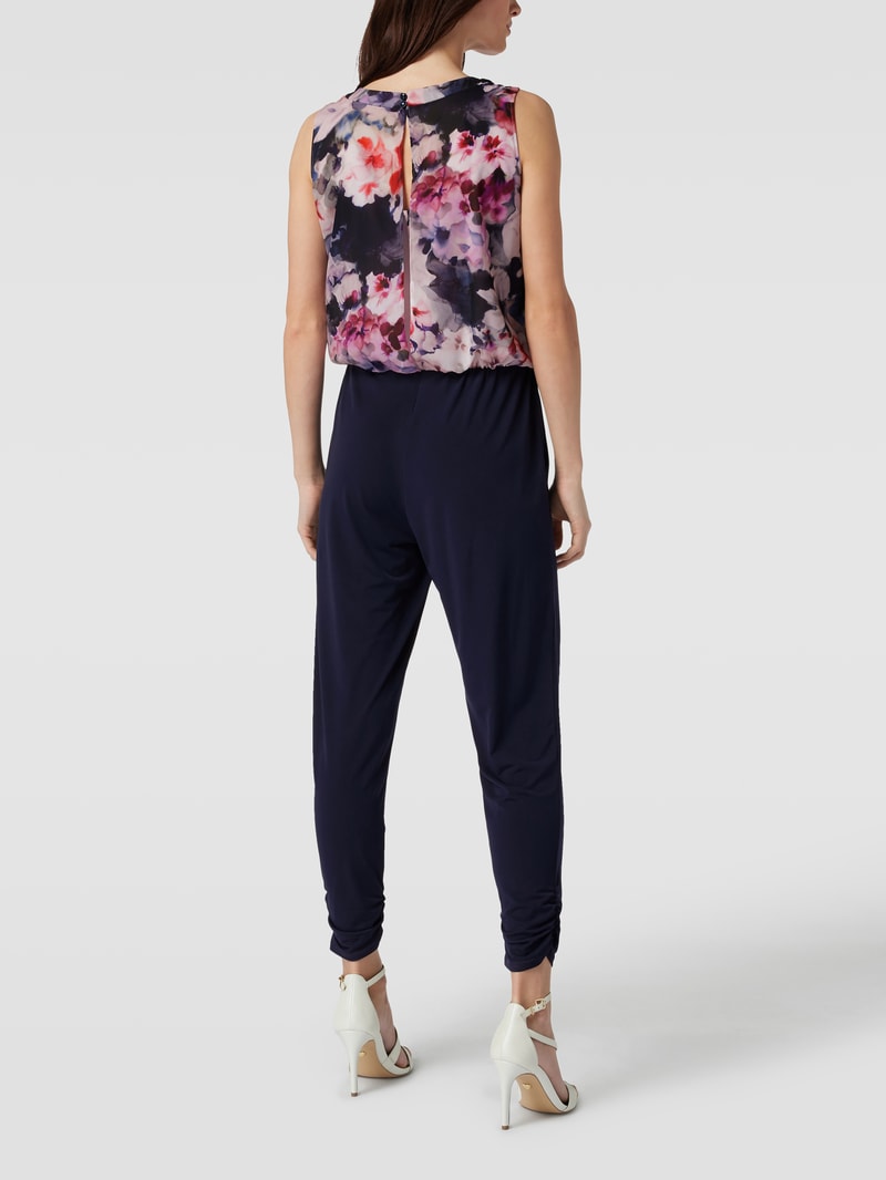 Jumpsuit mit floralem Muster in rosé
