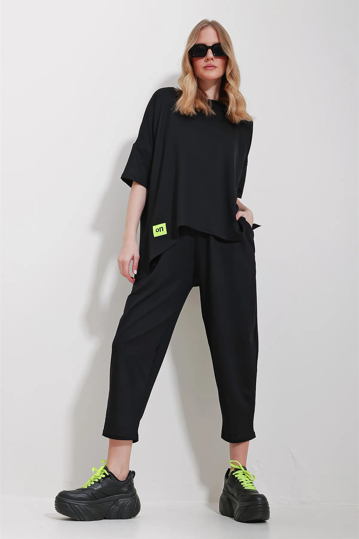Trend Alaçatı Stili  Zweiteiler - Schwarz - Regular Fit