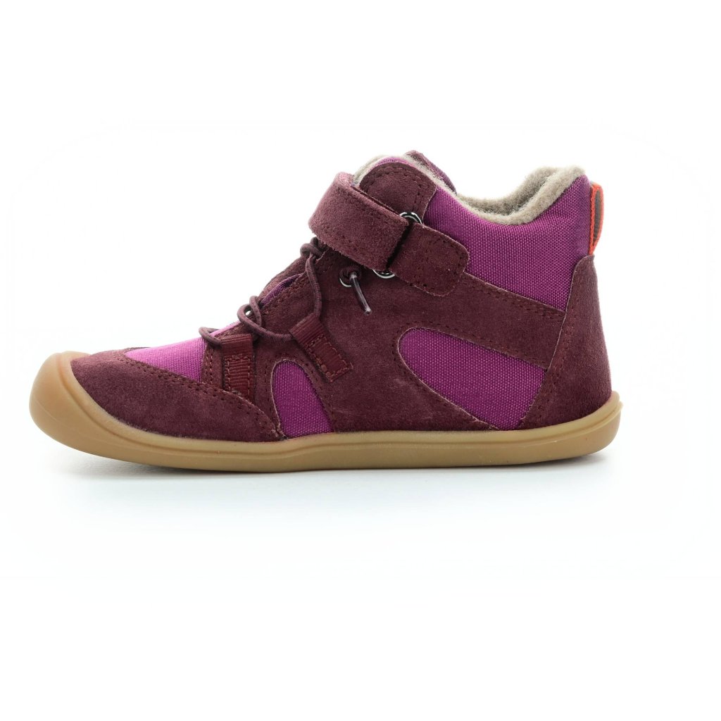 Koel4kids Beau Wool bordeaux Winter-Barfuß-Stiefeletten