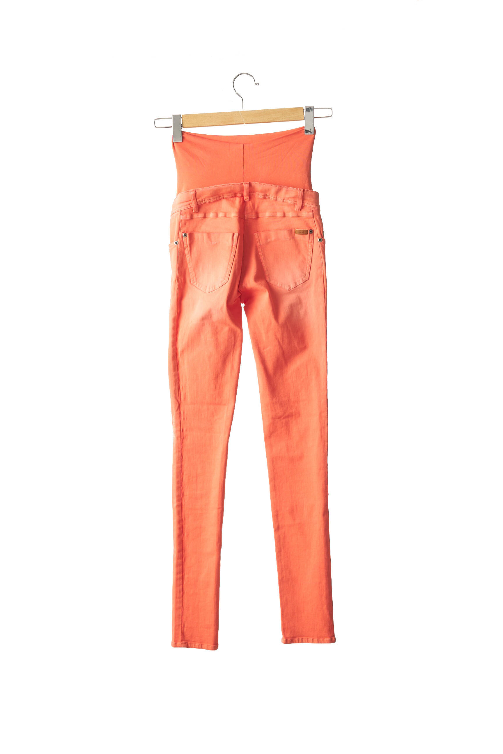 Love2wait Jeans Maternite Femme couleur orange