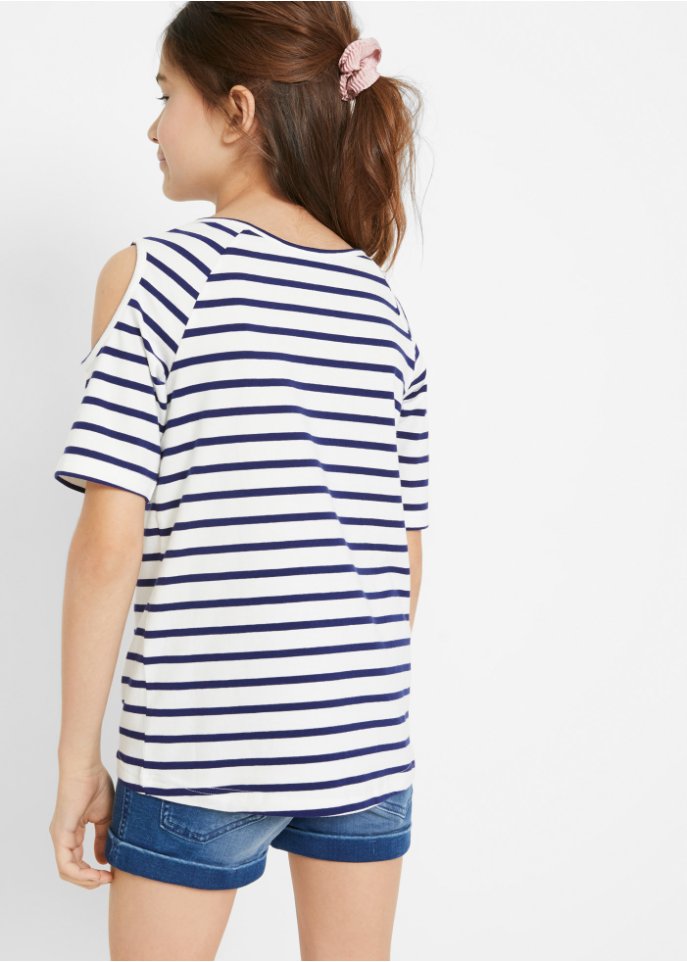 Mädchen T-Shirt mit Cut-Out-Schultern (2er Pack)