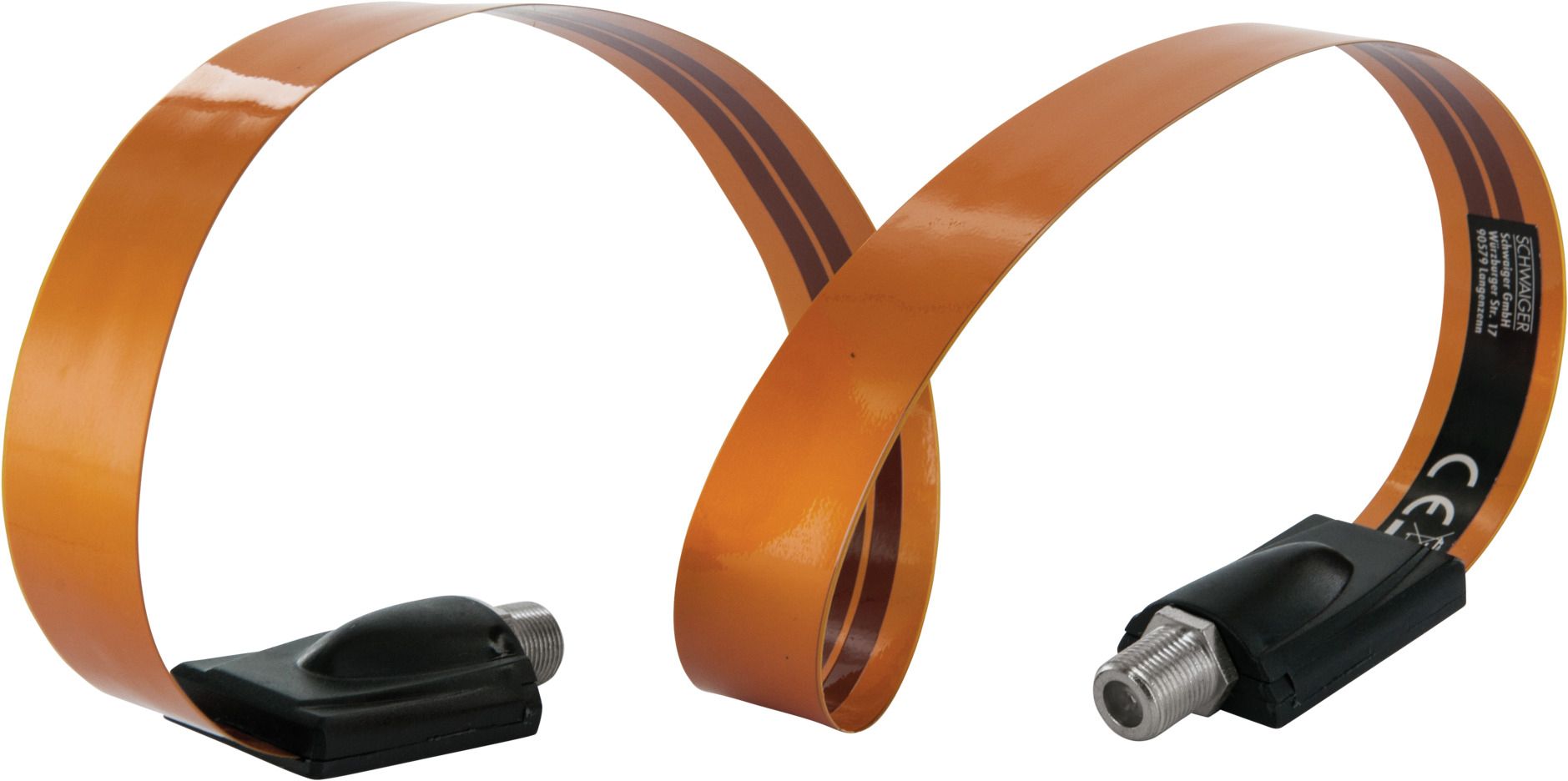 Schwaiger 44 cm lange ultraflache Koax Fensterdurchfürung