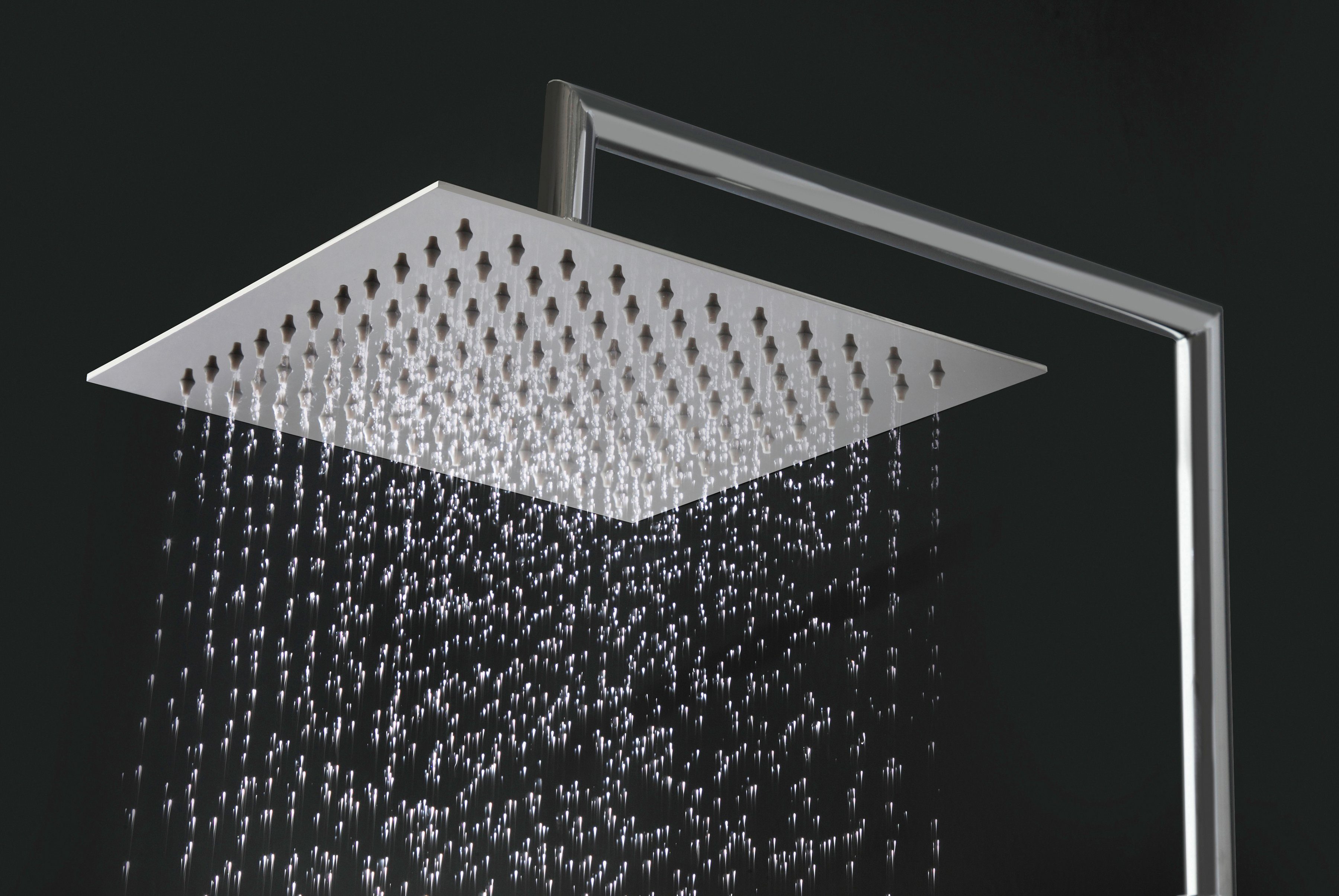 welltime Brausegarnitur Raindrop, Höhe 83 cm, 1 Strahlart(en), Überkopfbrauseset Duschsystem Duschsäule Brauseset Regendusche