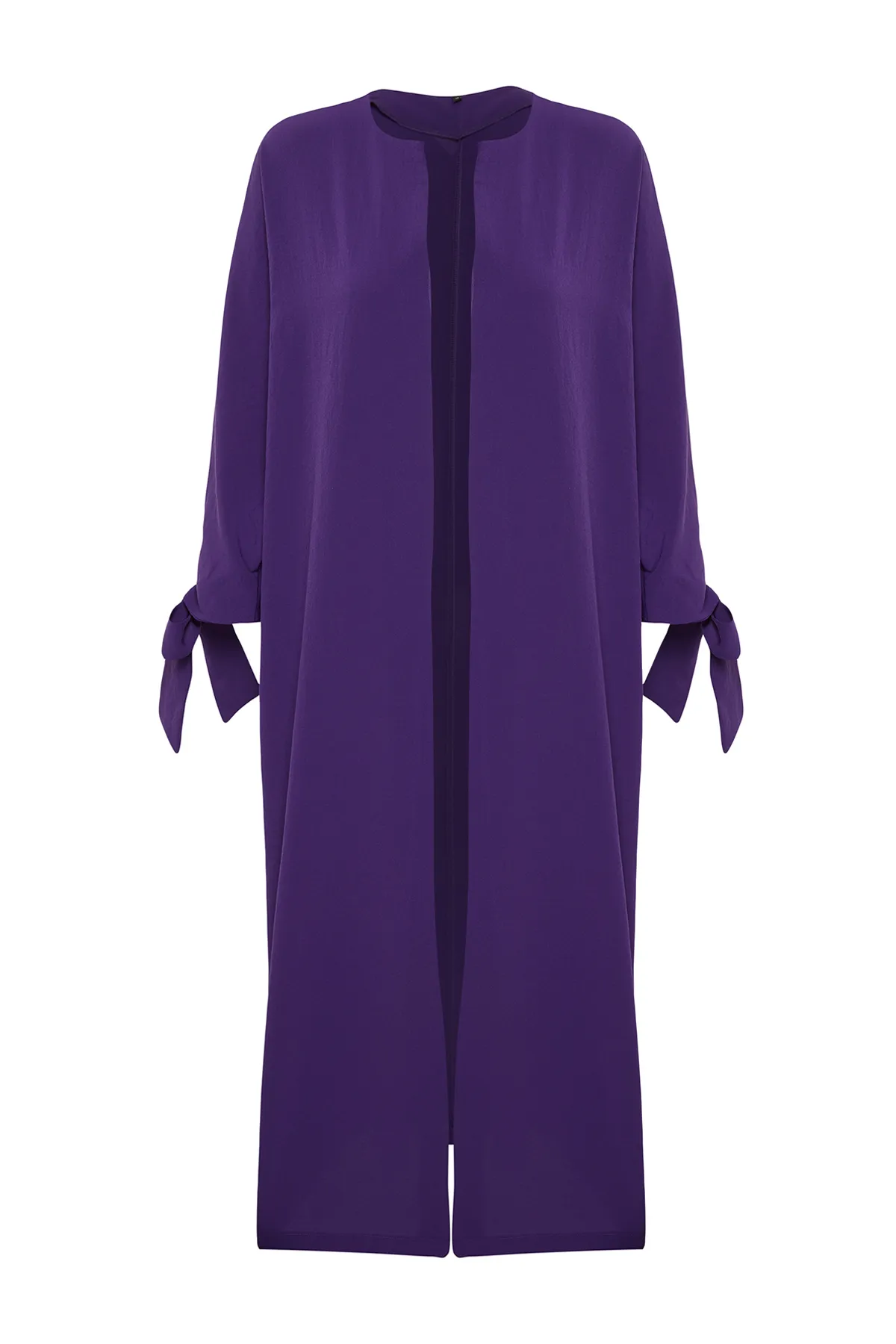 Trendyol Modest  Lila, bequemer Schnitt, gewebte Aerobin-Langmütze & Ferace & Abaya TCTSS24KK00005