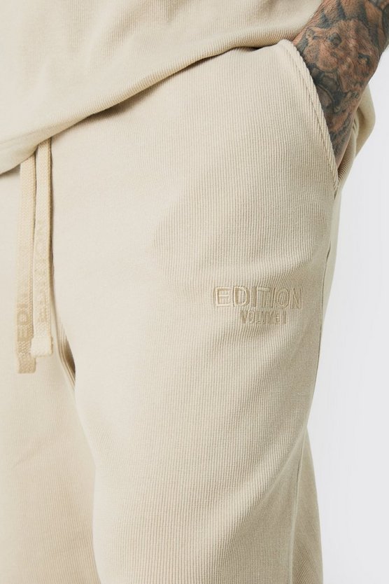 Tall gerippte Edition Jogginghose mit geteiltem Saum
