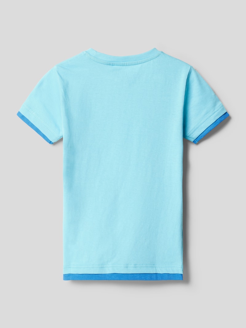 T-Shirt mit Motiv-Print in helltürkis