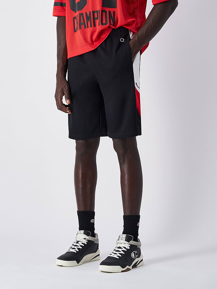 Champion Shorts in Schwarz/ Rot/ Weiß günstig kaufen