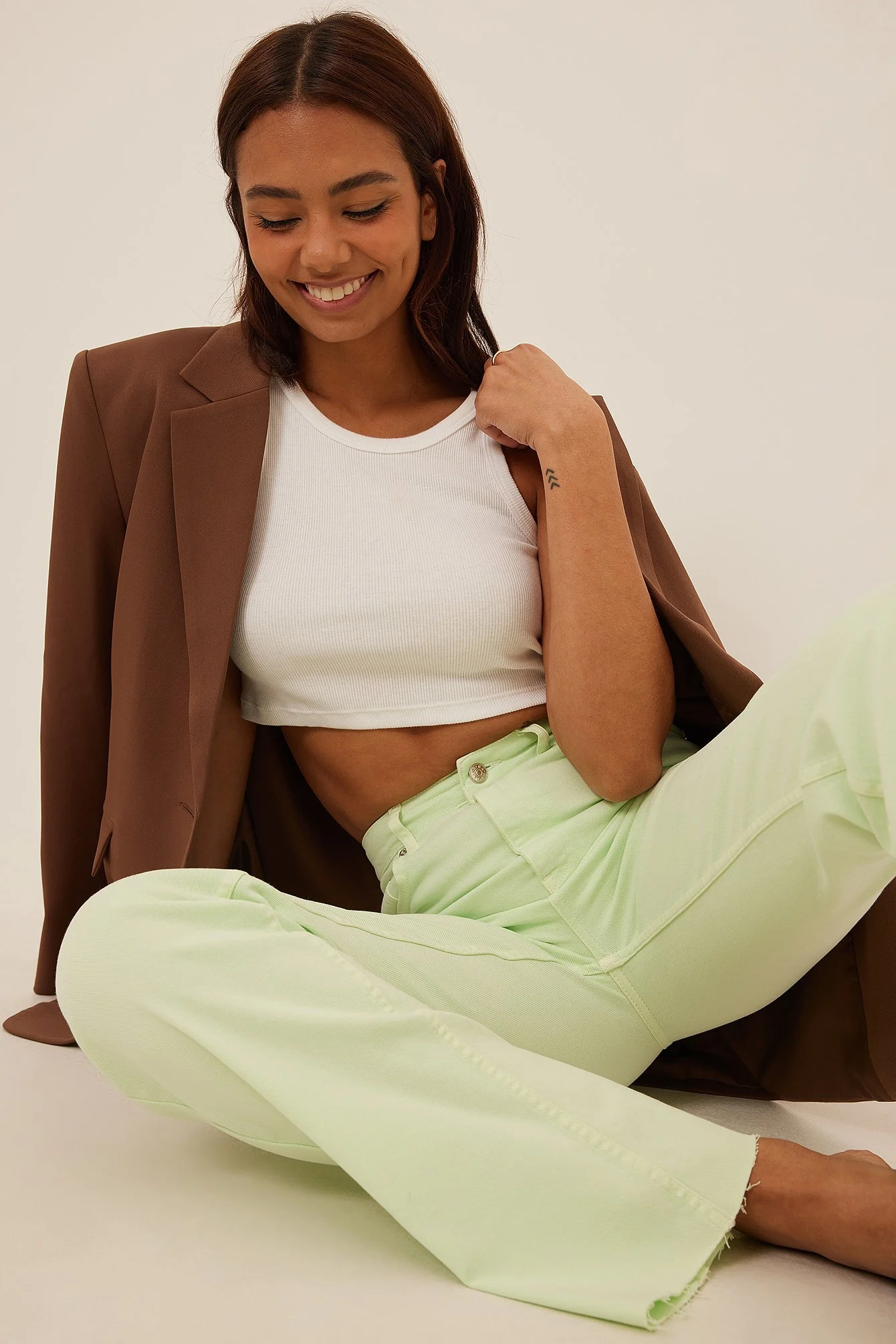 Ausgestellte Jeans mit hoher Taille