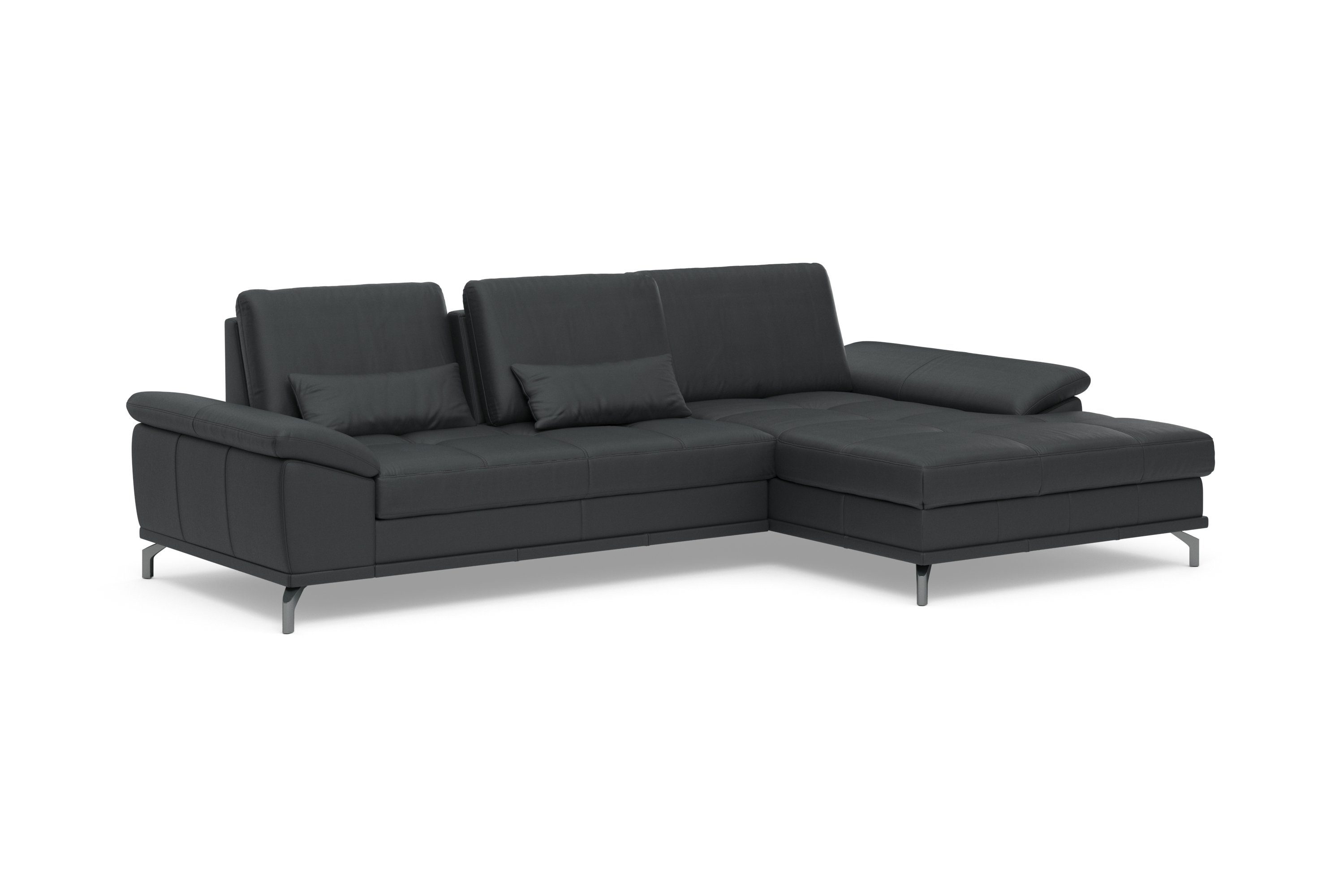 Places of Style Ecksofa Costello, incl. Sitztiefenverstellung und Armlehnfunktion, incl. 3 Nierenkissen