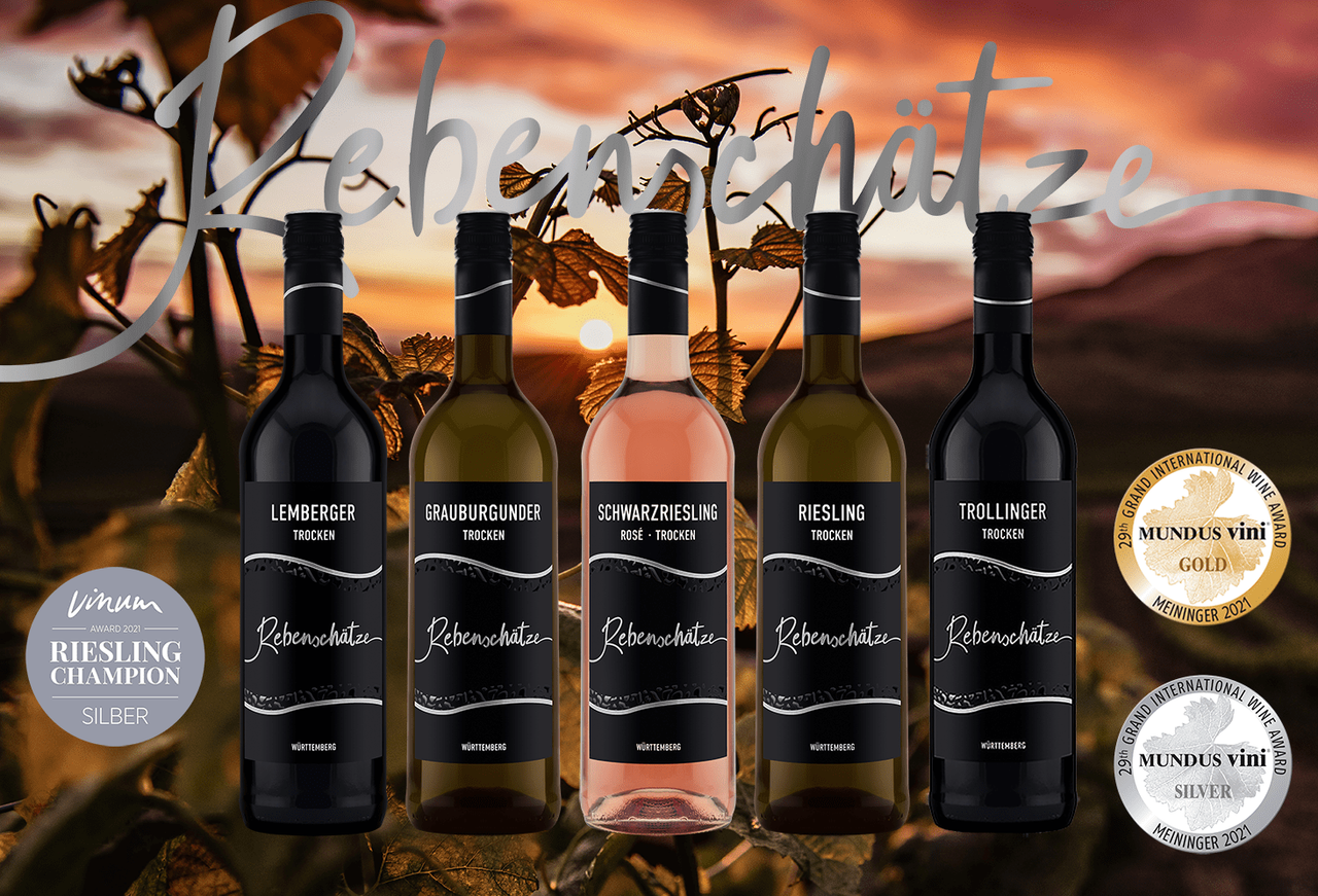 Württembergische WZG Rebenschätze Schwarzriesling Rosé Qualitätswein trocken 6er Karton 0,75L
