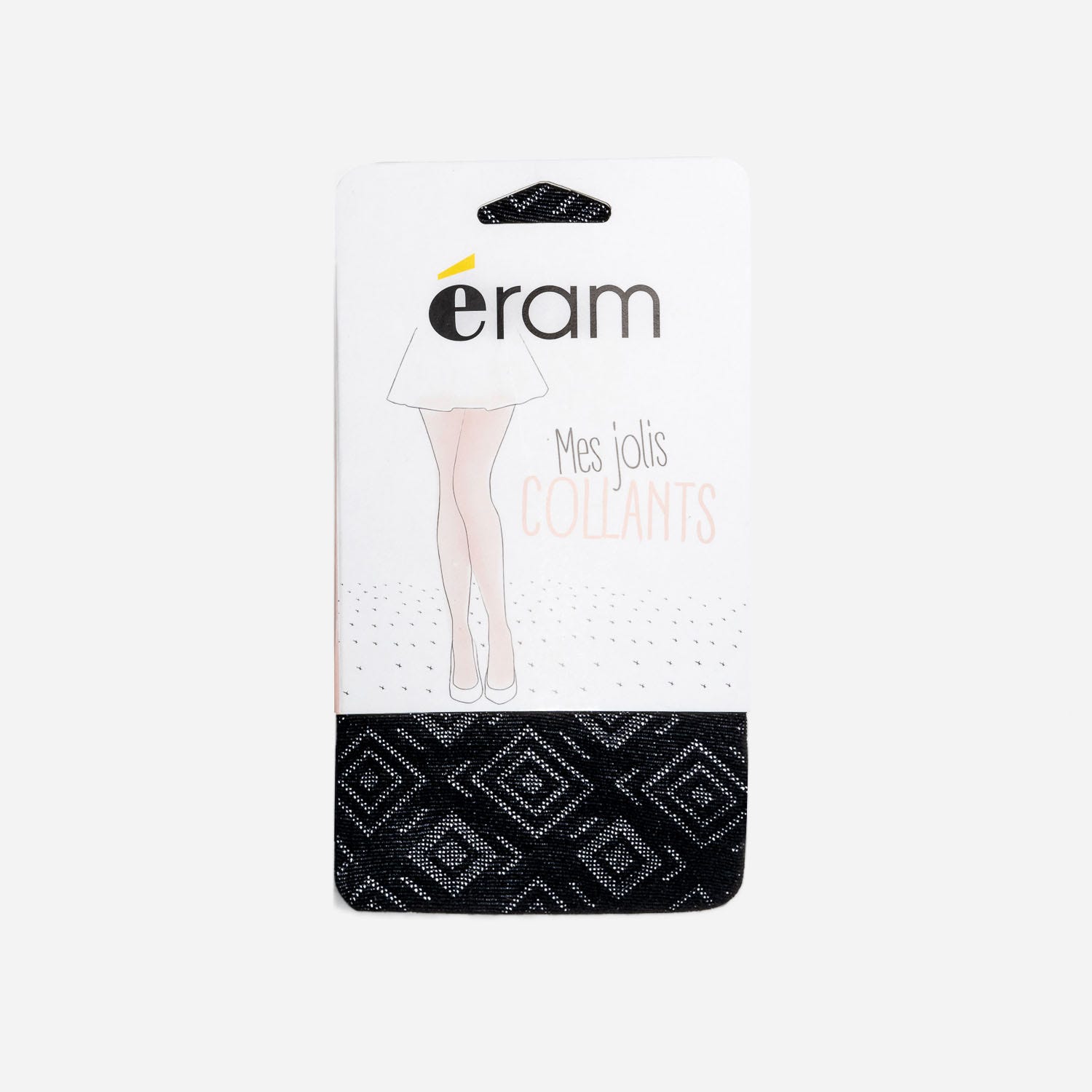 Collants noirs à motifs géométriques