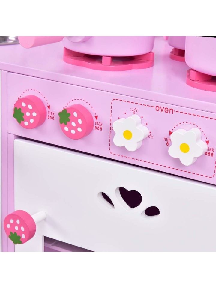 COSTWAY Spielküche in Rosa günstig kaufen 60 x 30 cm