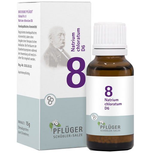 BIOCHEMIE Pflüger 8 Natrium chloratum D 6 Globuli  15 g  Globuli