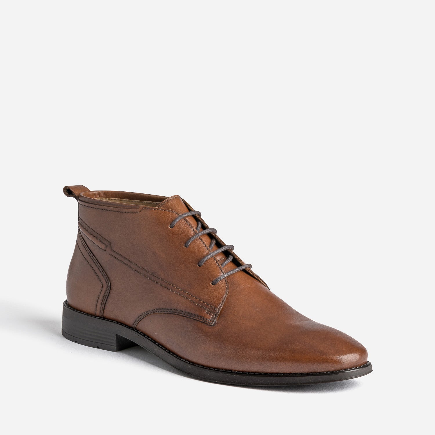 Chukka boots cognac en cuir