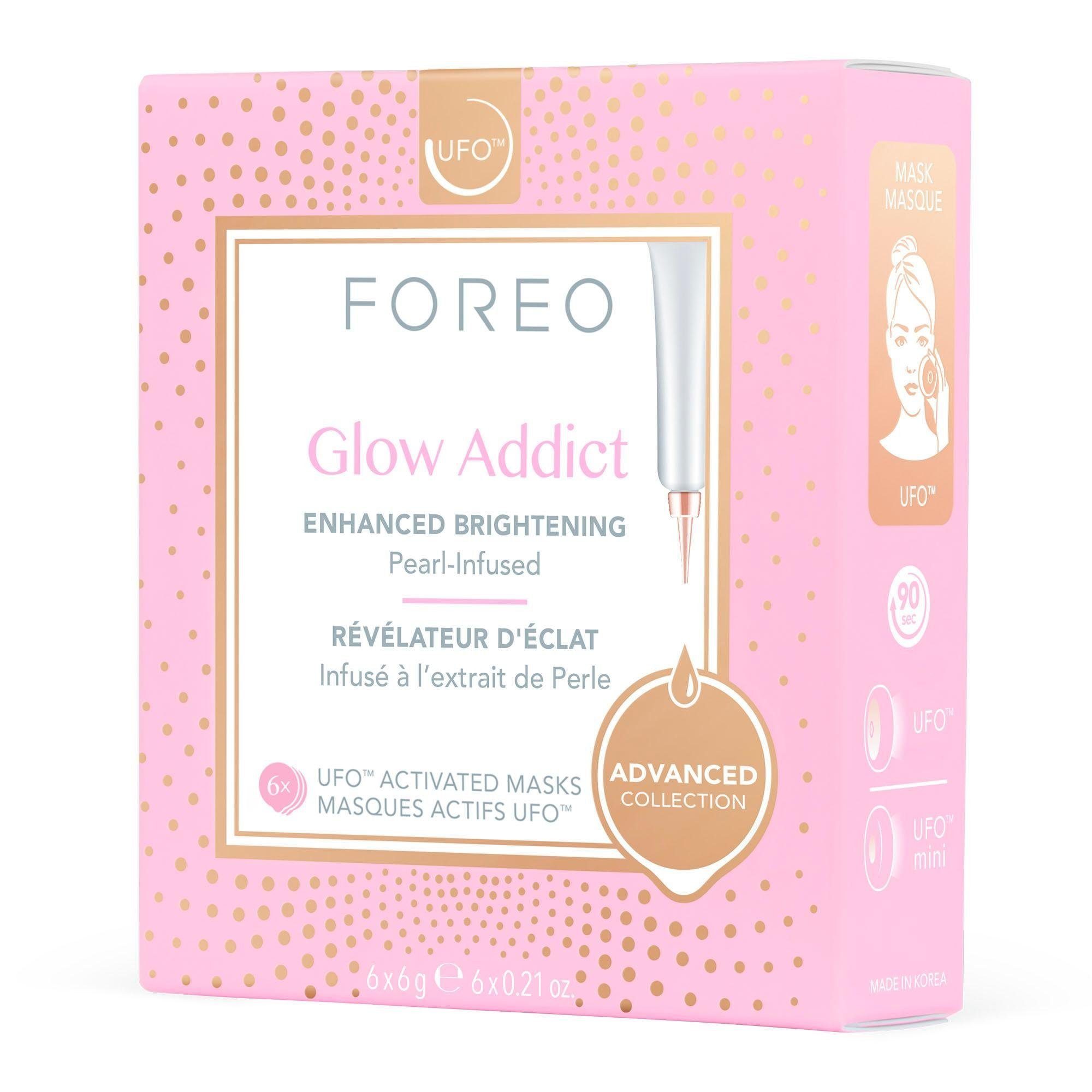 FOREO Tuchmaske Glow Addict Packung, 6 x 6 g, kompatibel mit UFO & UFO mini