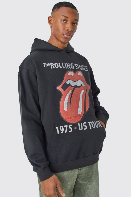 Oversize Hoodie mit Rolling Stones Tour Print