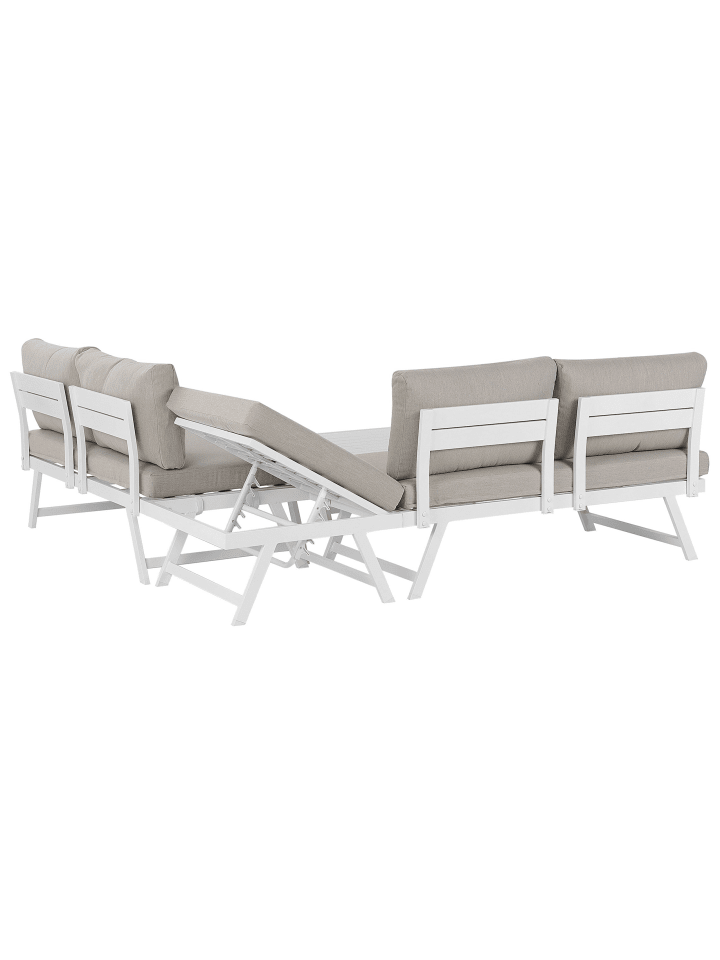 Beliani 2-tlg Lounge Set COCCORINO in Grau/Weiß günstig kaufen onesize