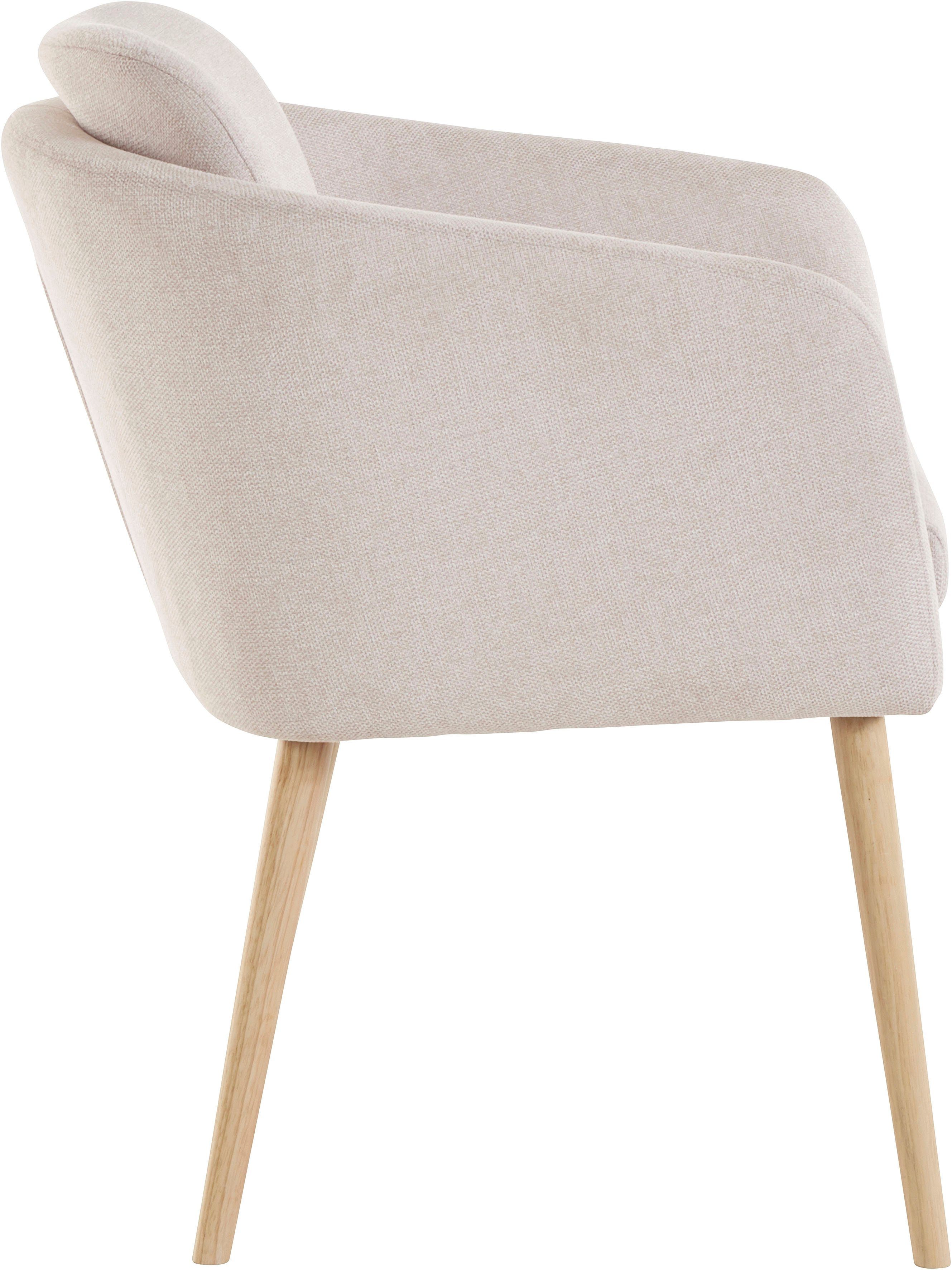 LeGer Home by Lena Gercke Esszimmerstuhl Fleur, Sitz -und Rücken gepolstert, in 3 Farben, Beine aus Massivholz