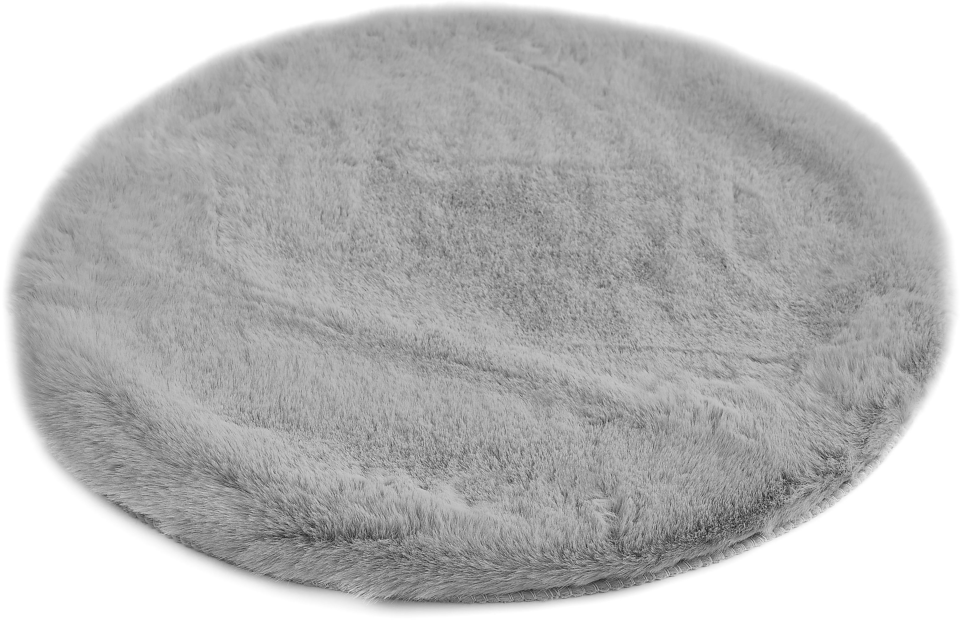 LUXOR living Sitzkissen Sitzauflage Novara, 4er Set, Kunstfell, rund, Ø 40 cm, sehr weich