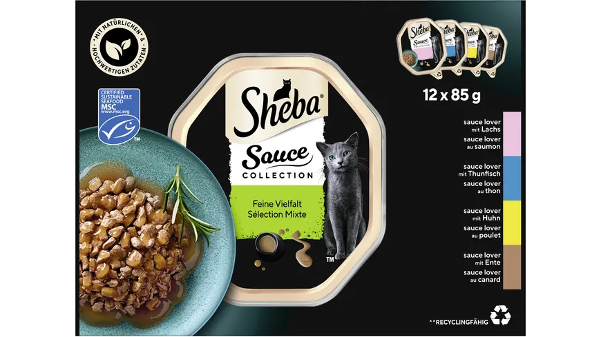 SHEBA® Sauce Lover Feine Vielfalt Schale 1020 g