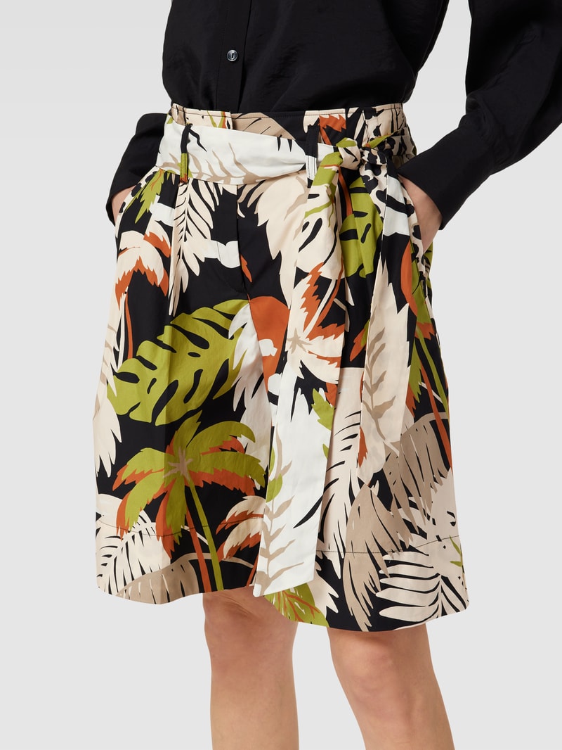 Bermudas mit Allover-Muster in schilf