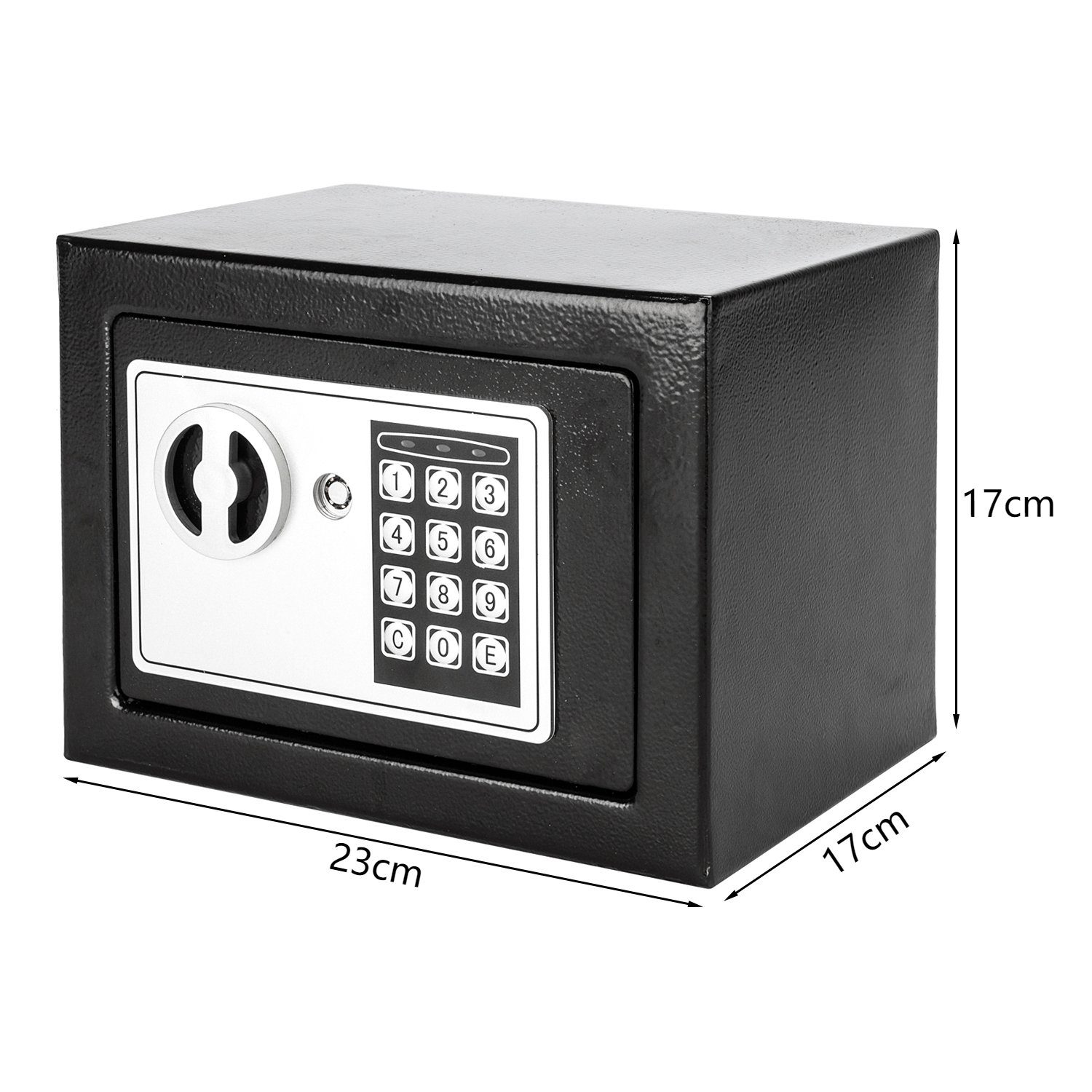 FCH Tresor Elektronischer Safe Tresor, mit Schlüssel Inkl. Batteriebox