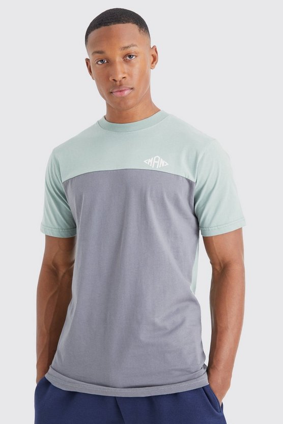 Slim-Fit Colorblock Man T-Shirt
