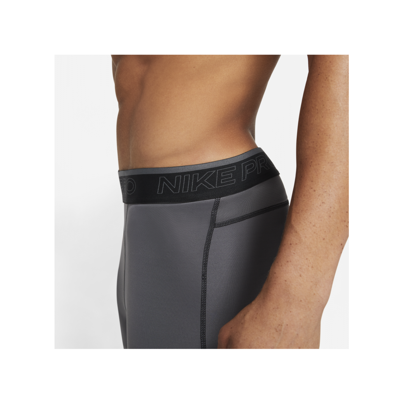 Nike Pro Dri-FIT 3/4 Tight Grau Schwarz F068