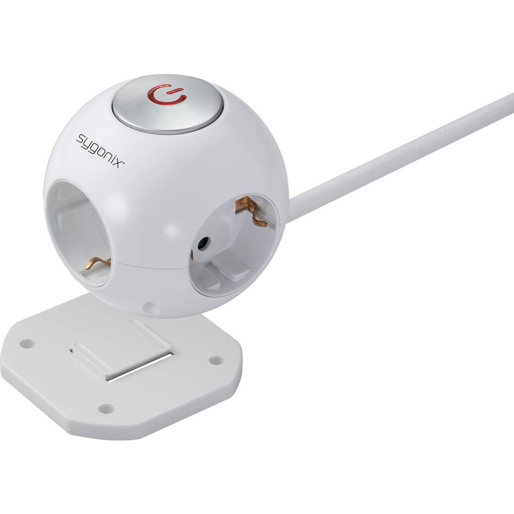 Sygonix 3-fach Steckdosenwürfel mit 2 USB-Anschlüssen Steckdosenleiste