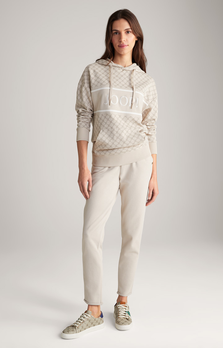 Hoodie in Nude gemustert