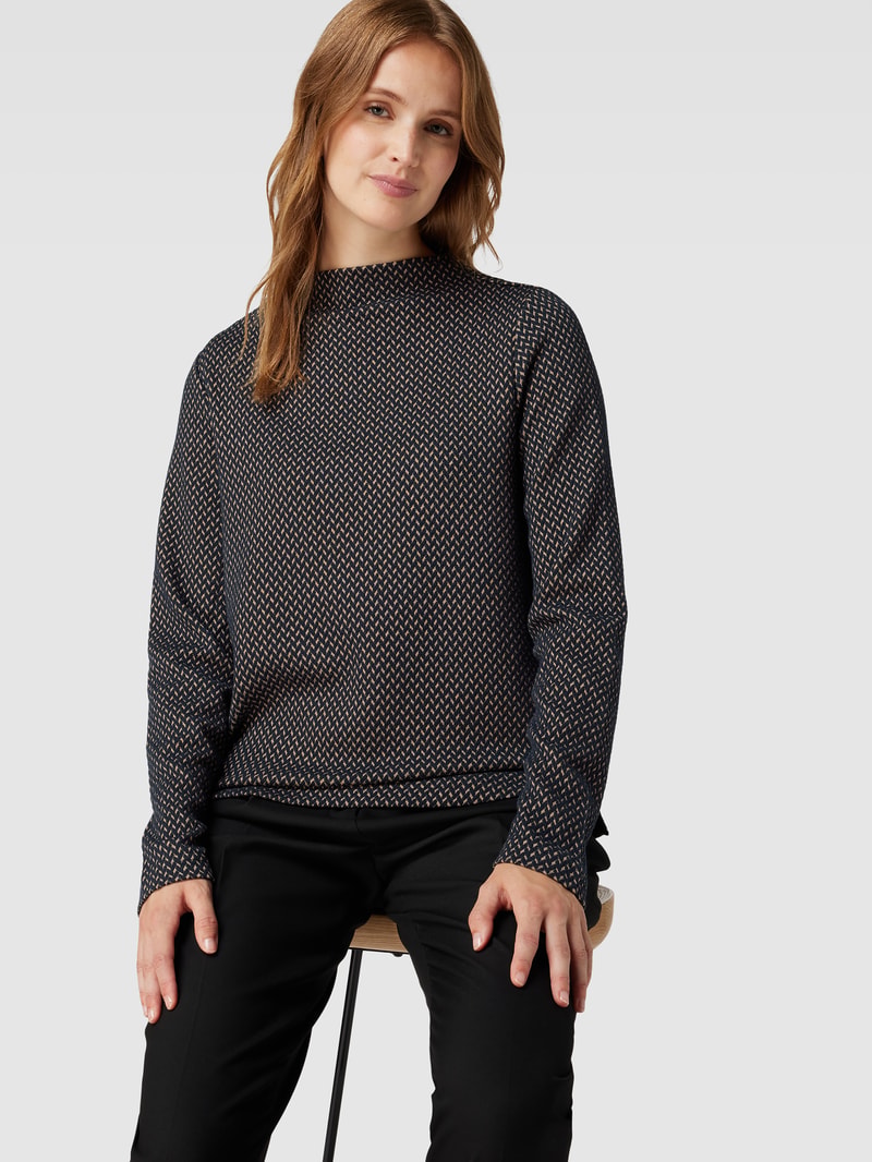 Pullover mit Allover-Muster Modell 'Gonni' in schwarz