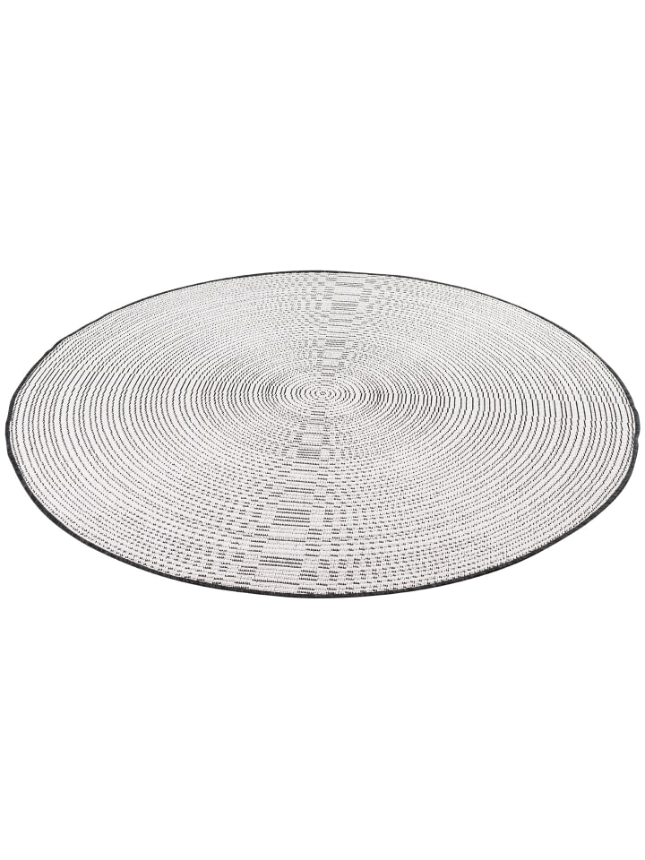Pergamon In- und Outdoor Teppich  Newport Stripes Rund in Antraciet günstig kaufen