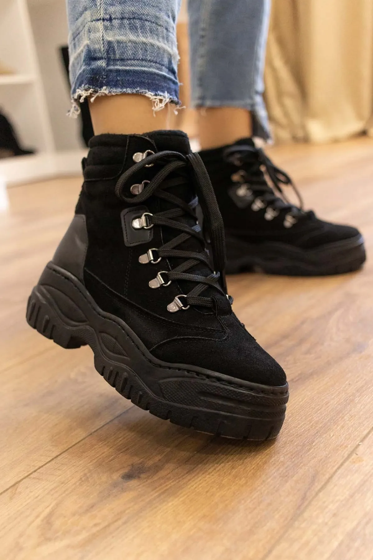 DARK SEER  Schwarze Damenstiefel