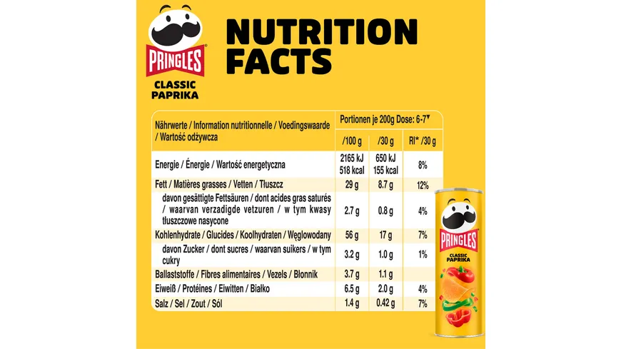 Pringles Chips Classic Paprika 165 g