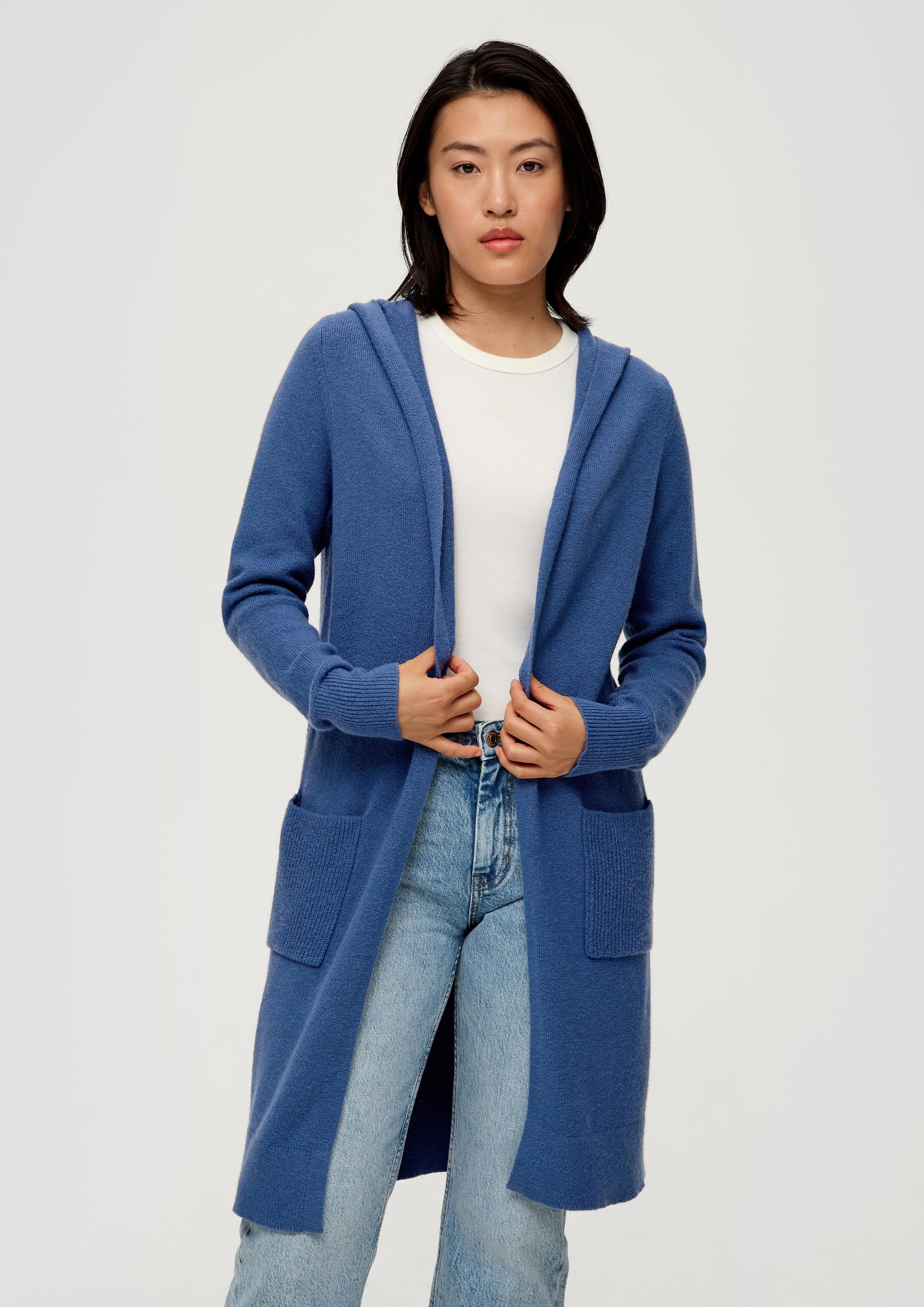 Offener Long-Cardigan mit Kapuze  2134357-5722