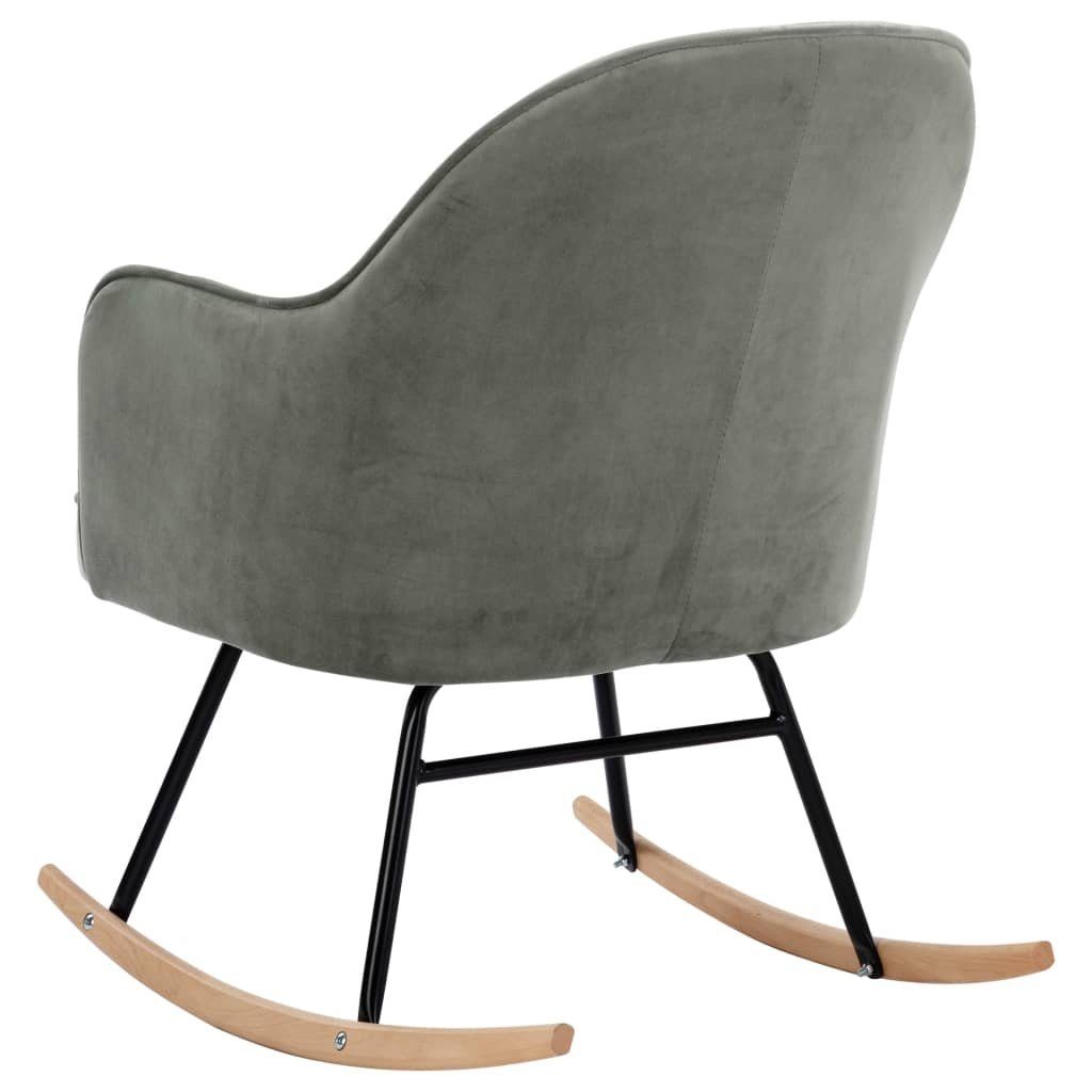 möbelando Schaukelstuhl Aletshausen (B/H/T: 60x84x74 cm), aus Samt in Grau