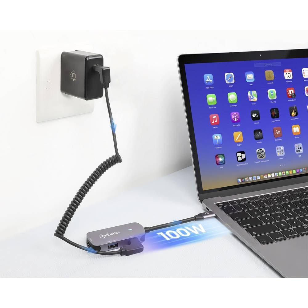 MANHATTAN Laptop-Dockingstation mit Power Delivery, USB-C® Power Delivery