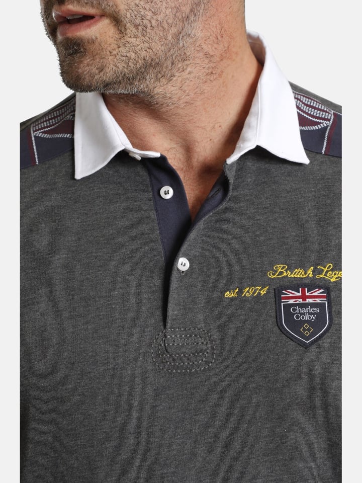 Charles Colby Sweatshirt EARL PEREDUR in dunkelgrau melange günstig kaufen