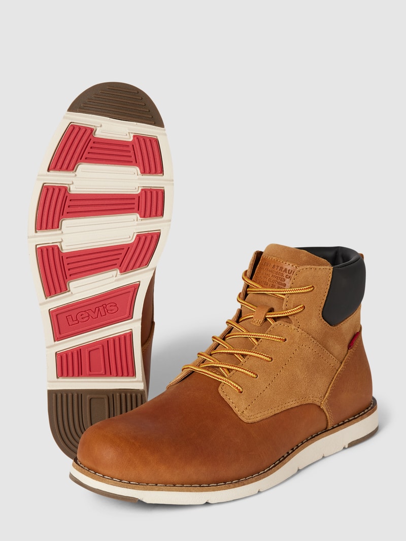 Boots mit Schnürung Modell 'JAX PLUS' in hellbraun