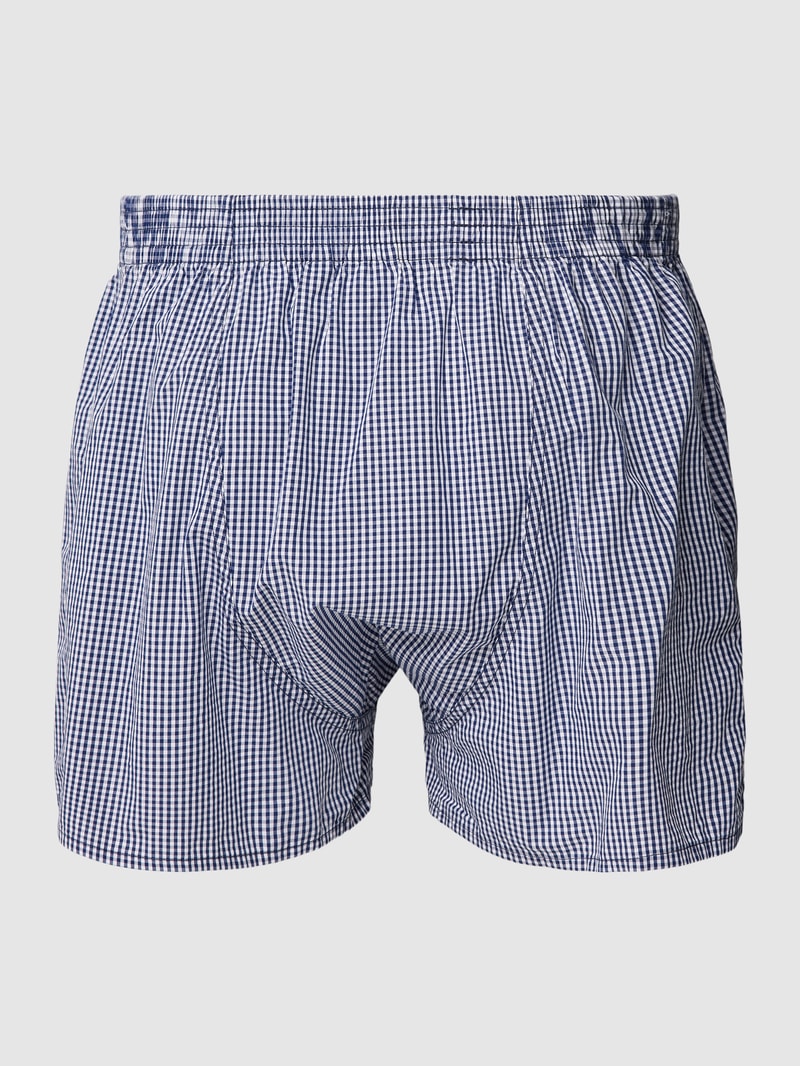 Boxershorts aus Baumwolle mit Label-Patch im 3er-Pack in marineblau