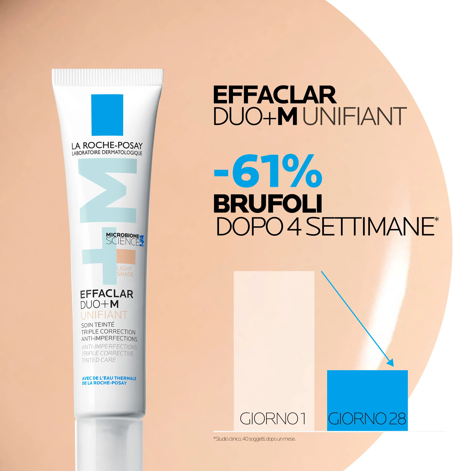 Effaclar Duo+M Unifiant, soin correcteur, unifiant et purifiant - Crème teintée pour le visage, idéale pour les imperfections