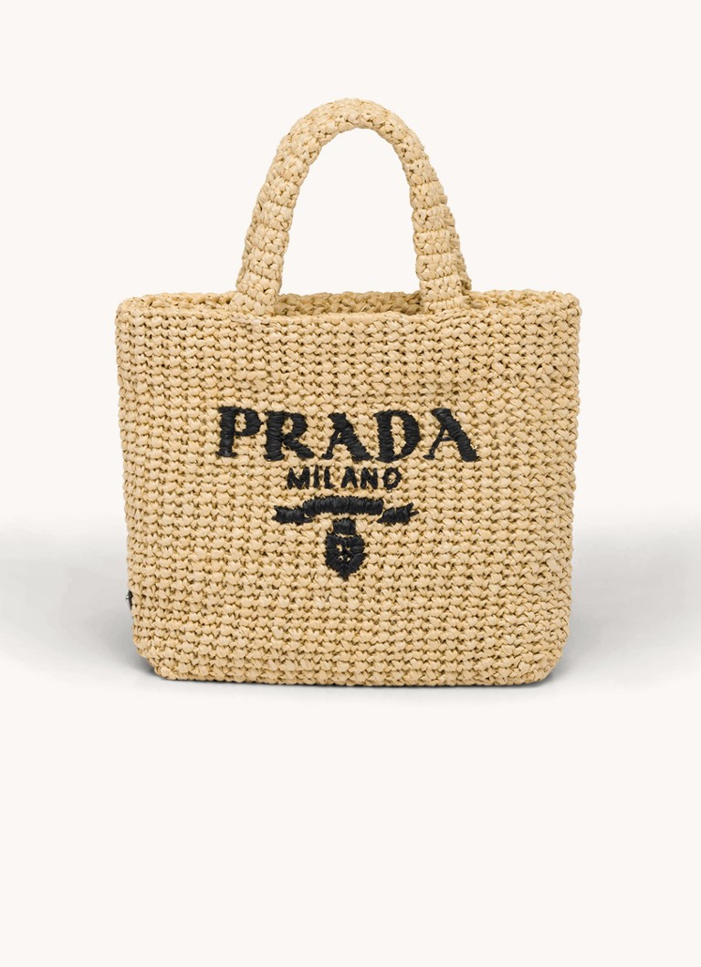 Petit sac à main Prada en raphia