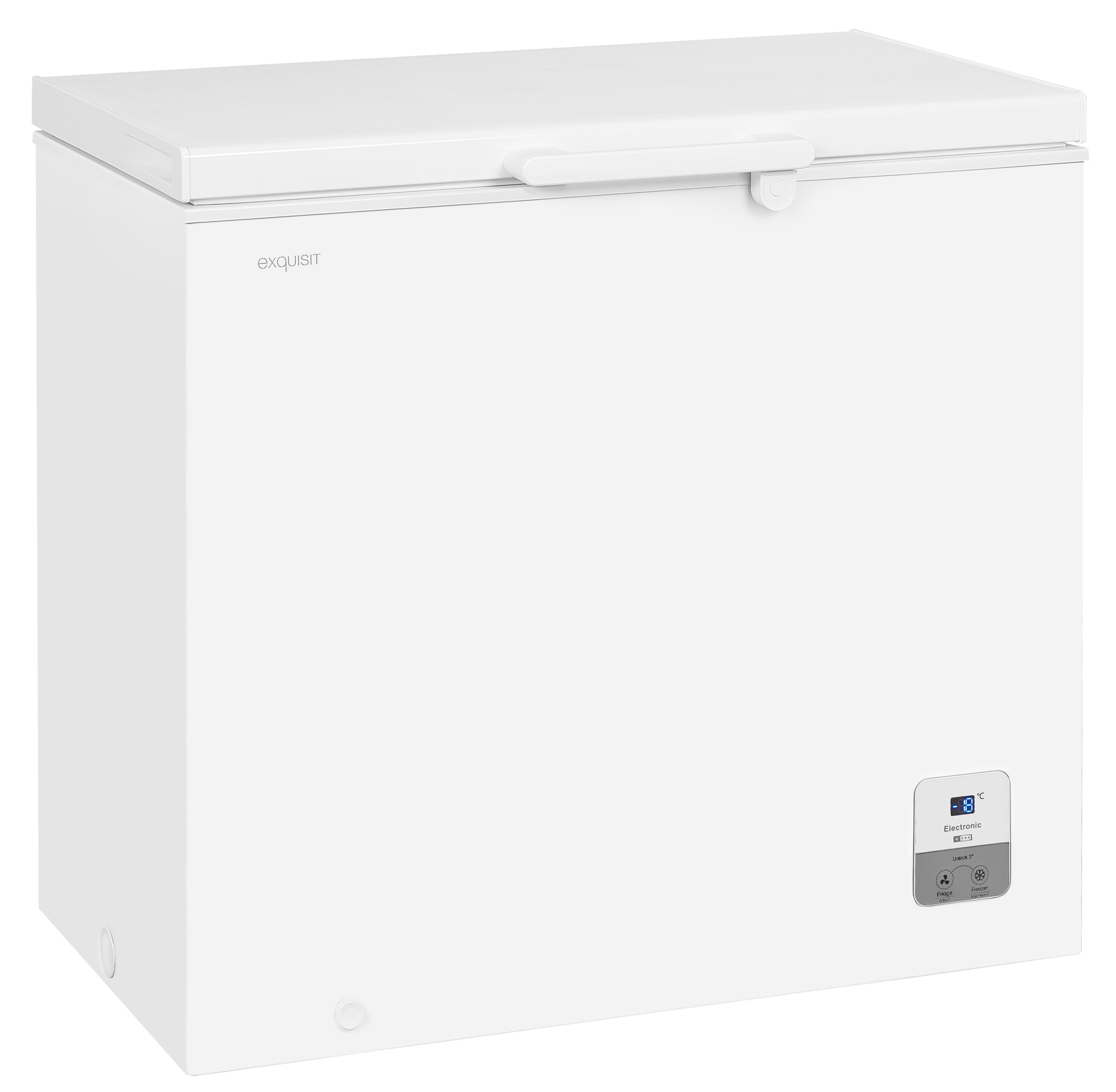 exquisit Gefriertruhe GT200-HE-010E, 89.1 cm breit, 182 l, Gefriertruhe mit digitaler Steuerung